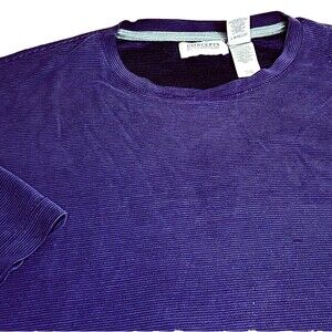 Concepts by Claiborne Vtg T-Shirt Ribbed Purple XL Men Soft